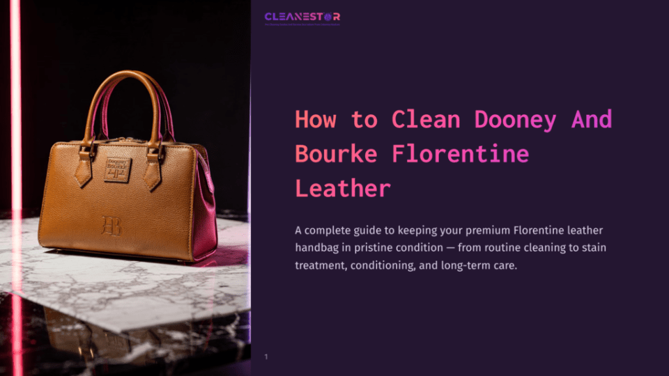 1 How To Clean Dooney And Bourke Florentine Leather A Luxurious Brown Dooney &Amp; Bourke Florentine Leather Handbag Sits On A Marble Surface, With The Brand Logo Visible. The Image Is Part Of A Guide On How To Clean And Care For Florentine Leather.