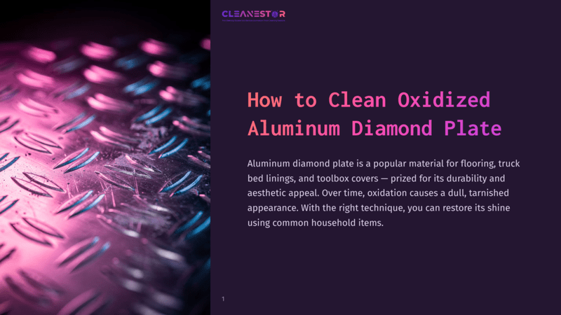 1 How To Clean Oxidized Aluminum Diamond Plate Close-Up Of Shiny, Colorful Oxidized Aluminum Diamond Plate With Diamond-Shaped Patterns, Featuring A Mix Of Pink And Purple Hues.