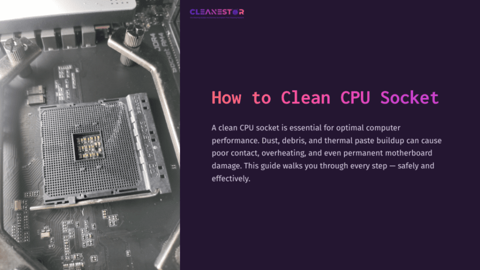 1 How To Clean Cpu Socket Close-Up Of A Cpu Socket On A Motherboard, Highlighting The Clean Grid Pattern Surrounded By Dark Tones, Emphasizing Maintenance Importance.