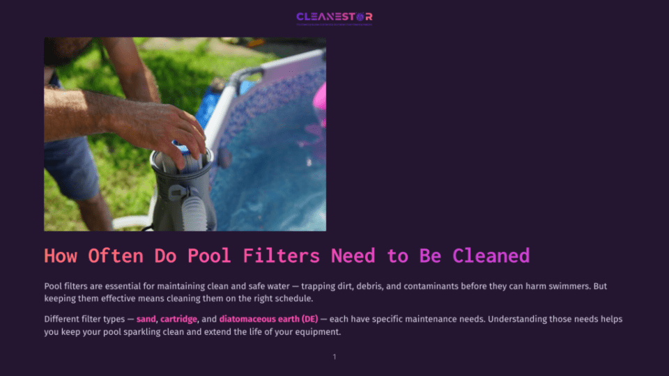 Hands Clean A Pool Filter Cartridge, Showing A Person Maintaining Pool Equipment To Keep Water Clean And Safe.