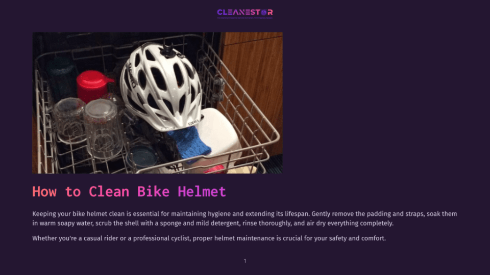 1 How To Clean Bike Helmet 1 A White Giro Bike Helmet Sits In A Dishwasher Rack Next To Clear Plastic Cups And A Blue Sponge, Ready For Cleaning.