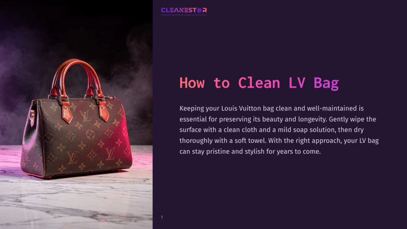 1 How To Clean Lv Bag A Louis Vuitton Speedy Bag With Iconic Monogram Canvas And Vachetta Leather Trim Sits On A Marble Surface, With Purple And Pink Smoke Swirling Around It. Text Reads &Quot;How To Clean Lv Bag.