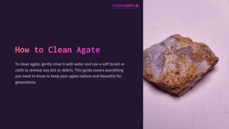 1 How To Clean Agate A Close-Up Of A Rough Agate Stone With Earthy Tones And Translucent Sections, Resting On A Light Pink Surface.