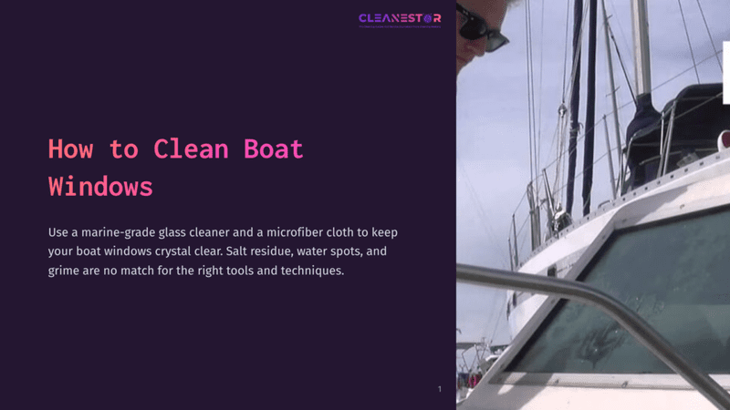 1 How To Clean Boat Windows A Close-Up Of A Boat'S Window With The Text &Quot;How To Clean Boat Windows&Quot; Overlaid. The Window Is Slightly Smudged, Hinting At The Need For Cleaning.