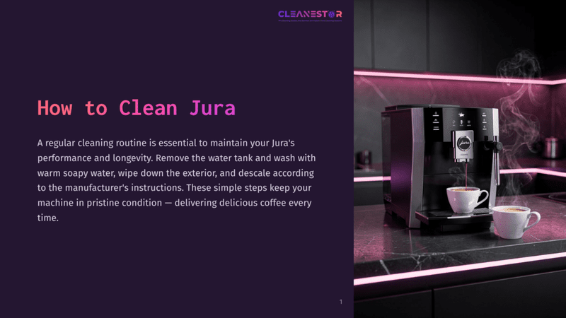 1 How To Clean Jura A Sleek Black Jura Coffee Machine Sits On A Dark Countertop With Pink Ambient Lighting, Showcasing A Modern, Clean Aesthetic.