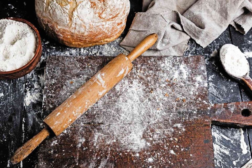 How To Clean Counter Before Rolling Dough  