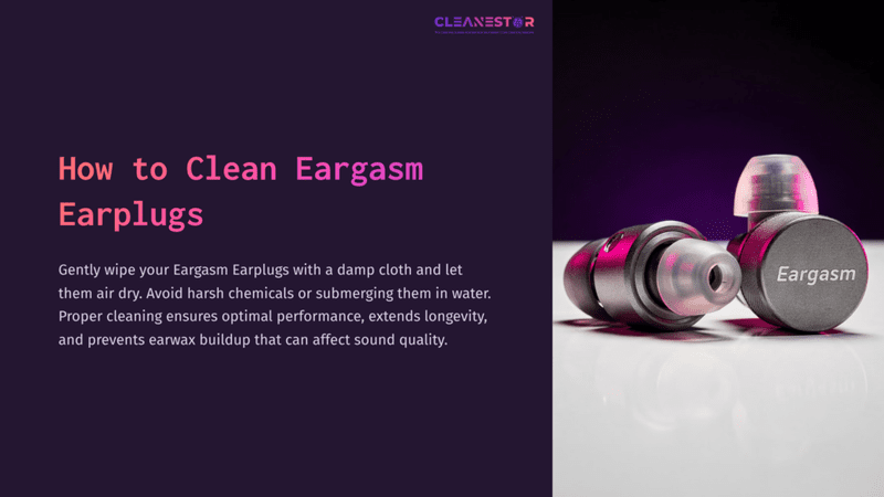 1 How To Clean Eargasm Earplugs Two Eargasm Earplugs, One With A Grey Casing And The Other Partially Transparent, Are Displayed Against A Dark Background With Purple Highlights.