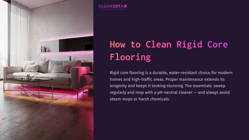 Modern Living Room With Wood Flooring, Soft Lighting, And Purple Accents; Emphasizes Clean, Stylish Decor For High-Traffic Areas.