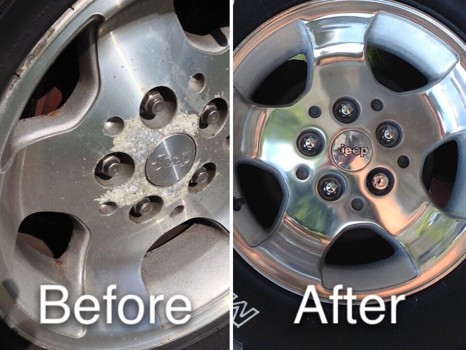 Jeep Wheels Before And After How To Clean Pitted Aluminum Wheels
