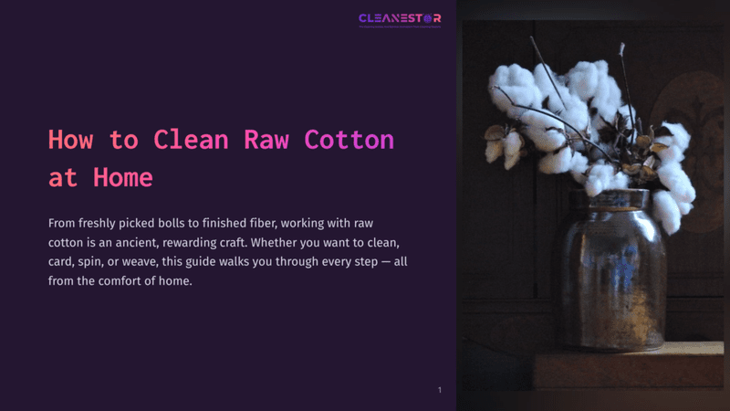1 How To Clean Raw Cotton At Home A Rustic, Dark Brown Ceramic Vase Filled With Fluffy White Raw Cotton Bolls, Set Against A Dark, Moody Background. The Image Is Part Of A Guide On Cleaning Raw Cotton At Home.