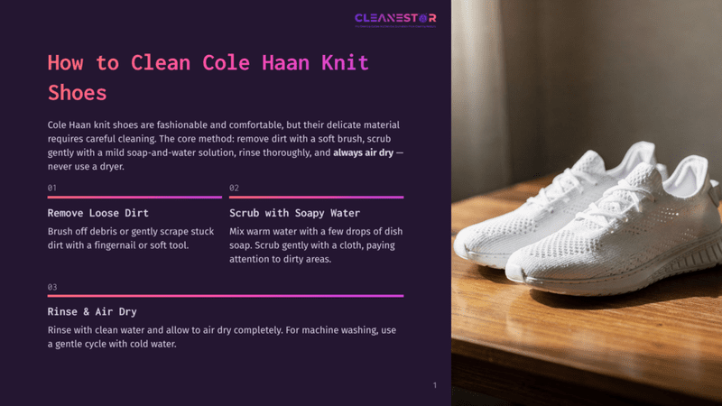 1 How To Clean Cole Haan Knit Shoes Two Clean White Cole Haan Knit Shoes Sit On A Wooden Surface, Ready For Wear.