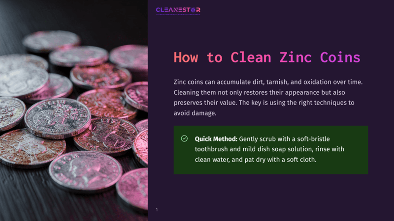 1 How To Clean Zinc Coins Close-Up Of A Pile Of Tarnished, Silver And Copper-Toned Coins On A Dark, Textured Surface. The Coins Are Slightly Out Of Focus, With The Foreground Coins Showing Intricate Details Of Their Minted Designs.