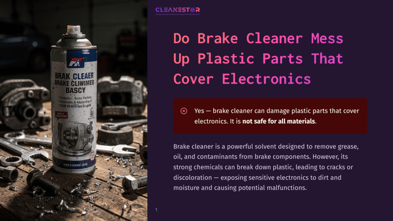 1 Do Brake Cleaner Mess Up Plastic Parts That Cover Electronics A Can Of &Quot;Brake Cleaner&Quot; Spray Sits On A Wooden Workbench Amidst Brake Parts And Tools, With Text On The Can Reading &Quot;Brake Cleaner Brake Cliwimed Bascy.