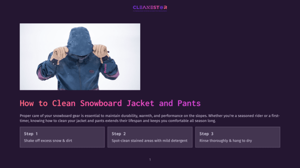 1 How To Clean Snowboard Jacket And Pants A Person In A Dark Blue And Purple Snowboard Jacket With The Hood Up, Pulling The Hood Strings. The Jacket Has A Gore-Tex Logo Visible.