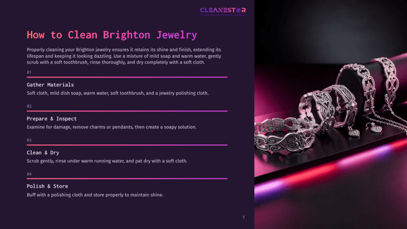 1 How To Clean Brighton Jewelry Close-Up Of Ornate Silver Brighton Jewelry, Including Bracelets And A Necklace, Displayed On A Dark Surface With Vibrant Pink And Purple Lighting.