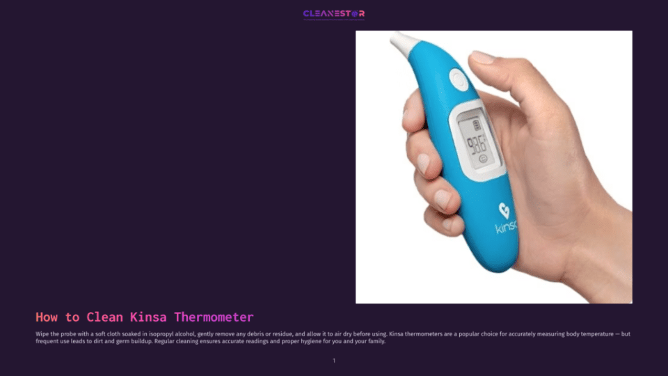 1 How To Clean Kinsa Thermometer Close-Up Of A Hand Holding A Blue Kinsa Thermometer, The Screen Displaying 99.2ยฐF. The Device'S Sleek Design Is Evident, With A Smooth Grip And Clear Digital Readout.