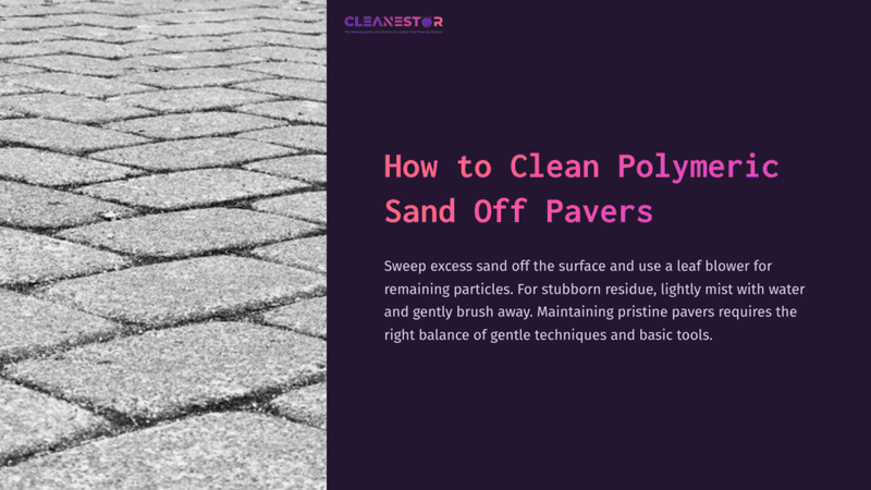 1 How To Clean Polymeric Sand Off Pavers Close-Up View Of Grey Interlocking Pavers With Some Polymeric Sand Between Them, Set Against A Textured Dark Background.