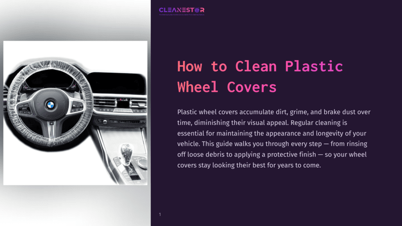 1 How To Clean Plastic Wheel Covers A Car'S Steering Wheel And Dashboard Are Covered In Clear Plastic Protective Wraps, Showcasing A Clean Interior Ready For Detailing.