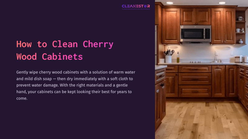 1 How To Clean Cherry Wood Cabinets Bright Kitchen Featuring Cherry Wood Cabinets, A Light Countertop, And Warm Wooden Floor, Creating A Cozy And Inviting Atmosphere.