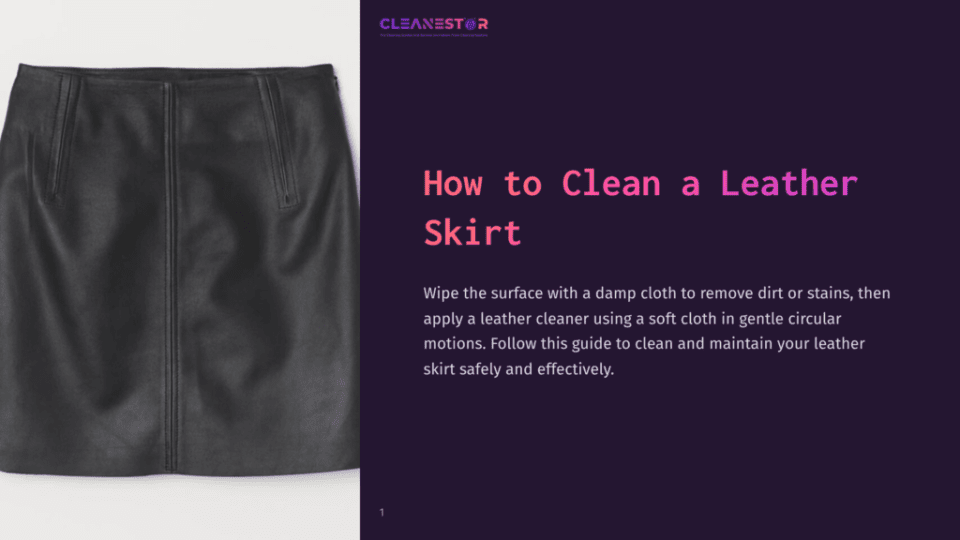 1 How To Clean A Leather Skirt Black Leather Skirt Displayed Against A White Background, Showcasing Its Smooth Texture And Tailored Design.