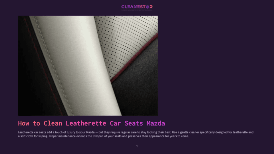 1 How To Clean Leatherette Car Seats Mazda Close-Up Of White And Black Leatherette Car Seats With Red Stitching, Showcasing The Smooth Texture And High-Quality Material, Ready For The Application Of A Gentle Cleaner For Maintenance.