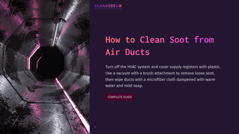 1 How To Clean Soot From Air Ducts A Dark, Cylindrical Air Duct With Pink And Purple Lighting, Showing A Smooth, Reflective Interior Surface.