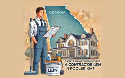 Can Cleaning Companys File A Contractor Lien In Pooler Ga  