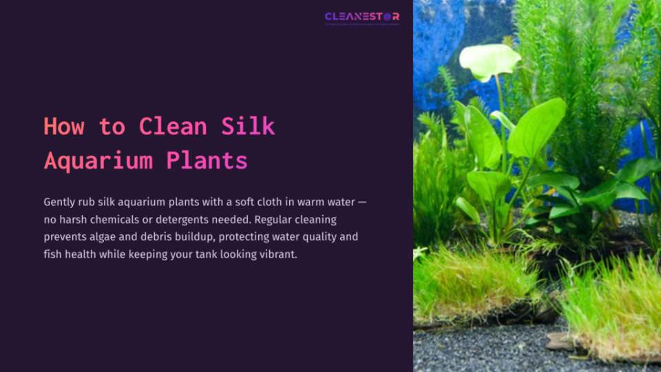 1 How To Clean Silk Aquarium Plants Colorful Silk Aquarium Plants Are Nestled In A Gravel Substrate, Surrounded By Green Aquatic Vegetation Against A Blue Backdrop.